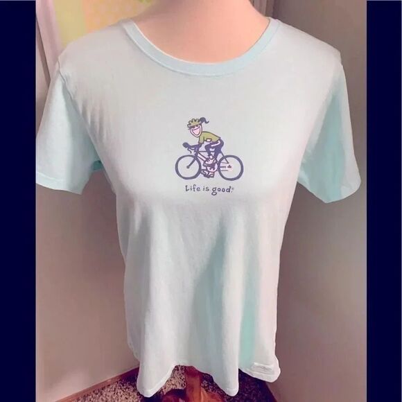 NWT LifeāisĀ goodāMintāGreenāTeeāsizeāLargeā#5 - Picture 1 of 5